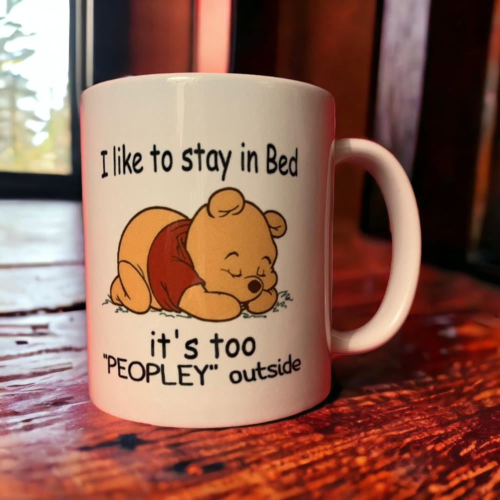 Sleepy Winnie the Pooh Anti-Social Ceramic Mug